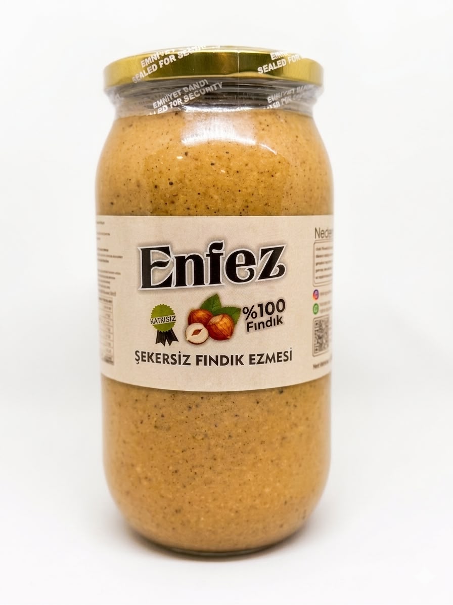 Şekersiz Fındık Ezmesi net 900 gr